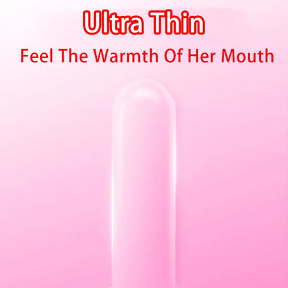 Let Her Like Blowjob Oral Sex Condoms For Men Sterile Oil Free Cherry Ultra Thin Condom Cock Penis Sleeve Sex Toys Adult Product