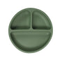Suction Plates For Babies, Silicone With Lid Divided Design Dinner Plate