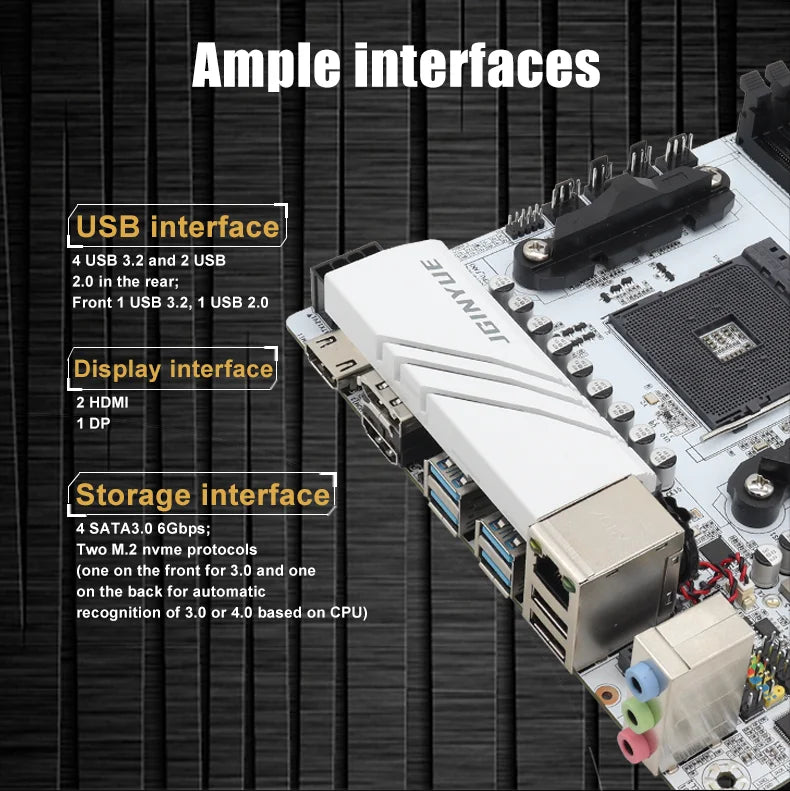 JGINYUE AMD B550 AM4 mini ITX Motherboard supports Ryzen R5 4000/5000 series processors DDR4 RAM PCI-E 4.0 B550i GAMING