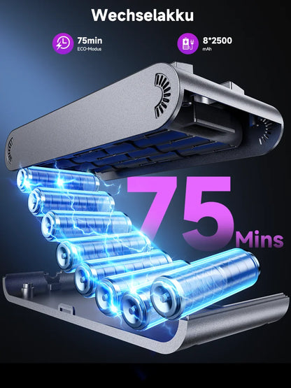 Tdyon Nova 70000Pa Cordless Vacuum Cleaner, 75Mins Long Runtime Removable Battery, Self-Standing Wall Charging, Lightweight Stick Vac for Home Pet Hair