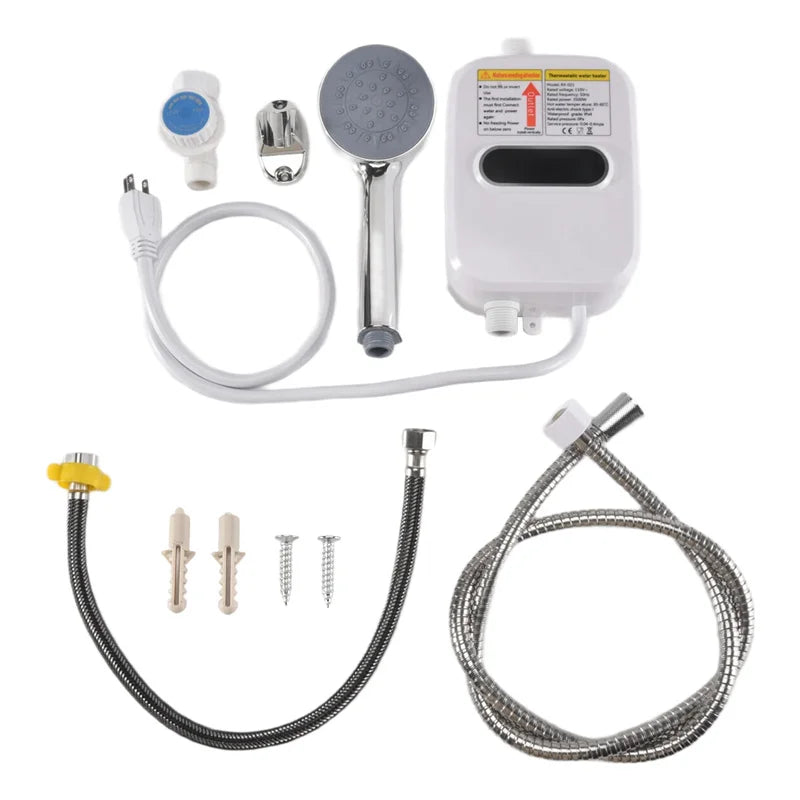 Electric Thankless Instant Hot Water Heater 3 Seconds Instant Heating 3500W Bathroom Faucet Tap Heating US Plug 110V