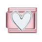 2025 New Women Romantic Pink Cherry Heart Shiny CZ Italian Charm Links Fit 9mm Bracelet Stainless Steel DIY Making Jewelry Gifts