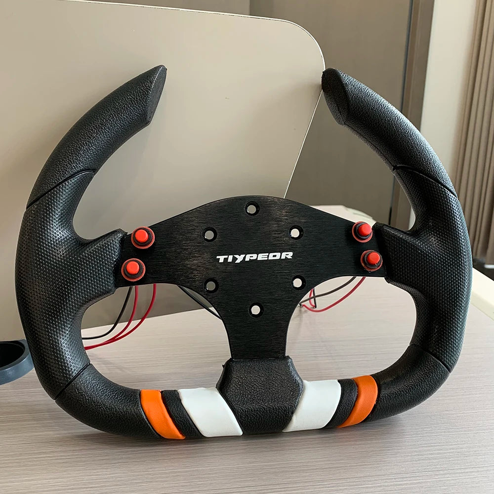 Tiypeor PU 320mm Seering Wheel for Simulate Racing Game Drift Sports Style Wheel