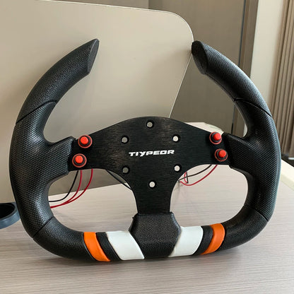 Tiypeor PU 320mm Seering Wheel for Simulate Racing Game Drift Sports Style Wheel