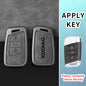 Leather Car Key Case Cover Shell Holder for Skoda Kodiaq Remote Control Key Cover Metal Housing Keyless Protector Accessories