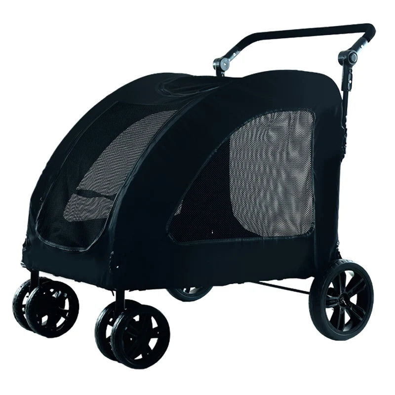 Large-sized Pet Stroller for Outdoor Travel Dog Mobility Scooter Large Capacity Dog Car Multifunctional Foldable Pet Stroller