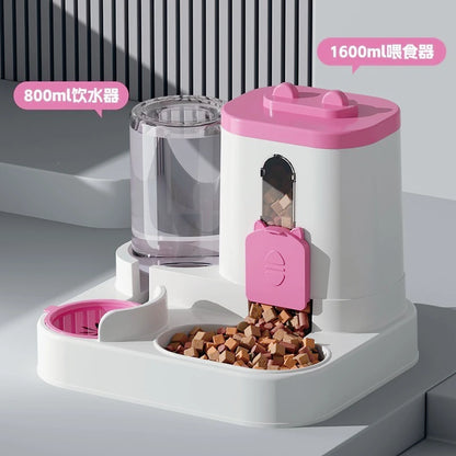 New Automatic 2 in 1  Feeder and Water Dispenser Pet Bowl  Food Bowl Feeding Watering Pet