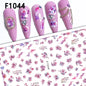 1PCS Marbled Nail Sticker 3D Abstract Lines Sticker Nail Art Supplies Nail Decals Y2K Laser Butterfly Ladies Nail Art Decoration