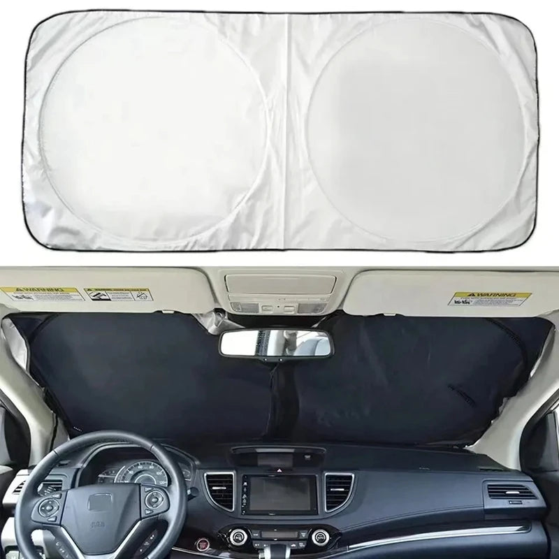 Car Windshield Sun Shade Car Sunshade Cover Visor Protector Interior Anti UV Sun Windscreen Folding Parasol Auto Accessories
