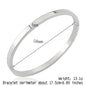 Hot Fashion Stainless Steel Jewelry Oval Bangle for Woman Child Charm Bracelet Party Love Wedding Brand Gift Wholesale