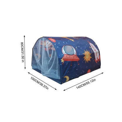 Starlight Dream Bed Canopy Play Tent for Kids Portable Fairy House Tunnel Cozy Playhouse Decor for Children Girls Boys