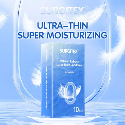 20-Pack Ultra-Popular Combo Pack Ultra-Thin Ultra-Lubricated Textured Male Condoms for Bareback Sensation