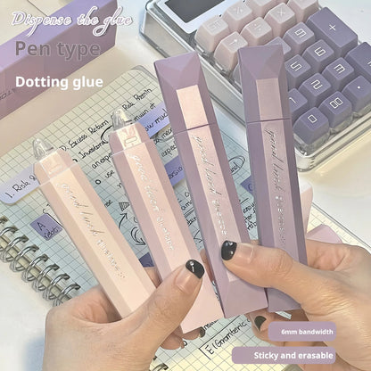 4-Pack Double Sided Tape Roller, 6 mm x 196 Inch Adhesive Tape Glue Runner for Scrapbook Craft Supplies Office School