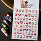 Winter Christmas Atmosphere Nail Stickers Snowman Snowflake Wapiti Self-adhesive High Quality Cute Nail Stickers Nail Art Deco