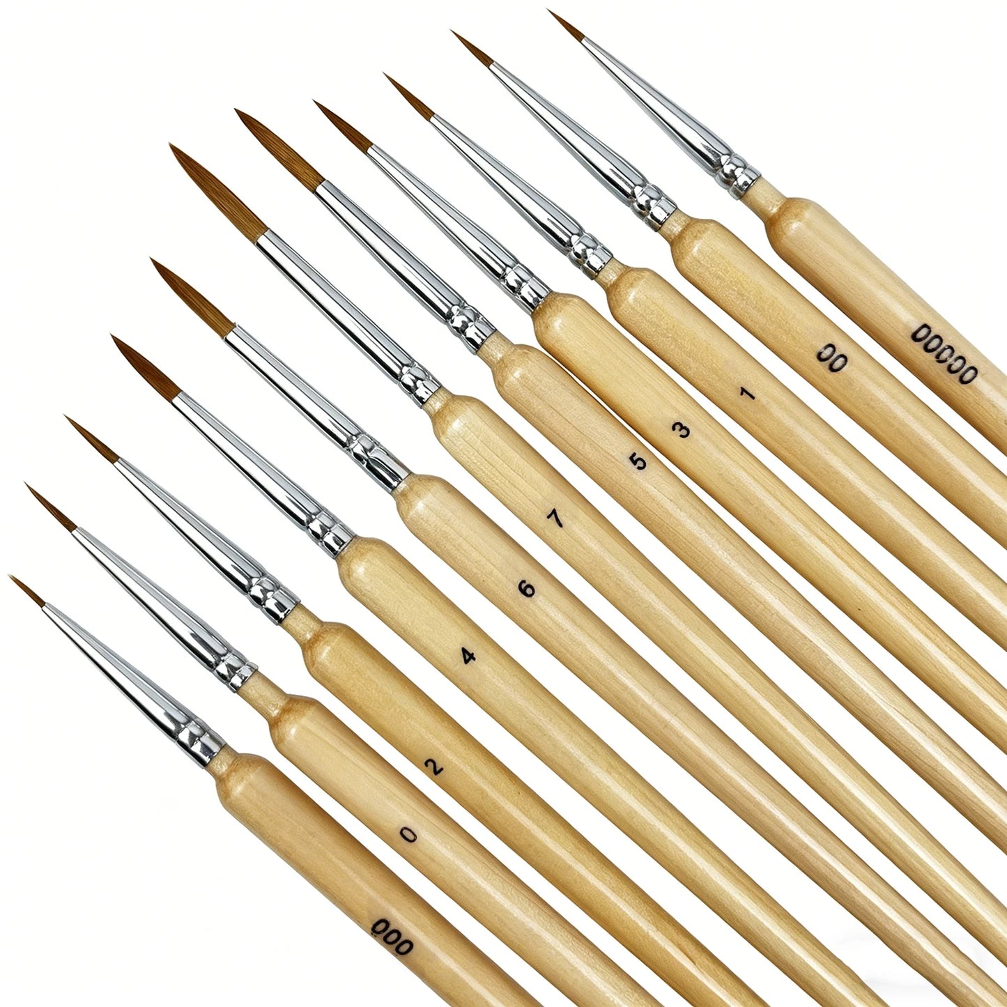 10/11pcs Miniature Paint Brushes, Detail Tip Paint Brushes Set With Ergonomic Handle - Suitable For Acrylic Painting, Oil, Wat