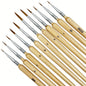 10/11pcs Miniature Paint Brushes, Detail Tip Paint Brushes Set With Ergonomic Handle - Suitable For Acrylic Painting, Oil, Wat
