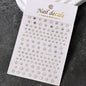 1pc Sliver Gold Star Nail Art Stickers Y2K Charms Self-Adhesive Sliders Laser White Chrome Gel Polish Decals Kawaii Accesories