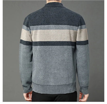 Premium Thick Chenille Fabric Warm New Brand Casual Fashion Stand Collar Men Jacket Streetwear Zipper Autumn Winter Coats