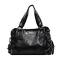 Retro Brand Roomy Shoulder Bag Female Luxury Solid Color Classic Crossbody Bag Large Capacity Style Soft PU Leather Tote Bag