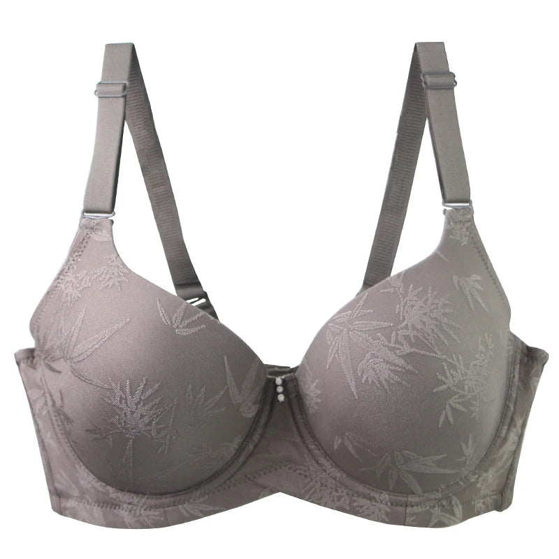 DaiNaFang Sexy Bras For Women Push Up Breathable Adjustable Bow Control Underarm Fat CDE Full Cup Underwear Plus Size Lingerie