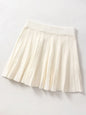 Autumn Knit White Mini Pleated Skirts For Women A Line Skirt Gray High Waist Women Knitted Pleated Short Skirts Korean Fashion