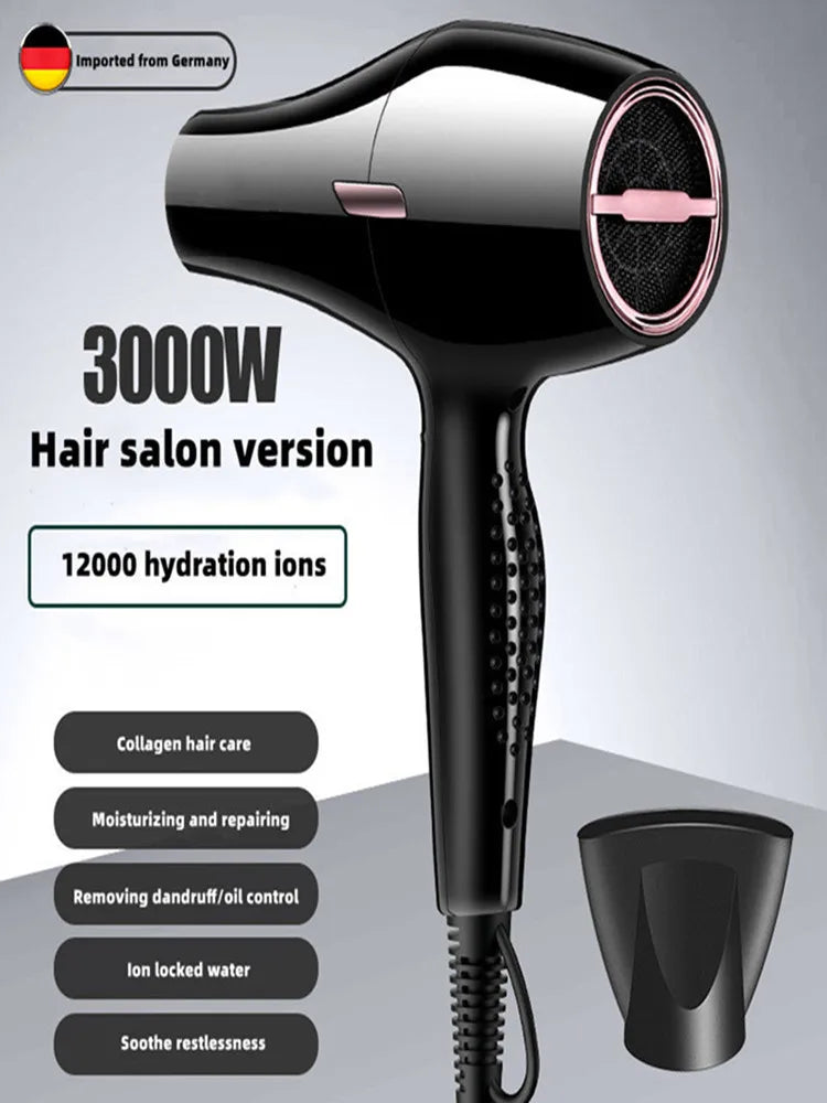 2300W Hair Salon Hair Dryer High Power Strong Wind Speed Dry Blue Light Ion Silent Home Hairdresser Special New Product