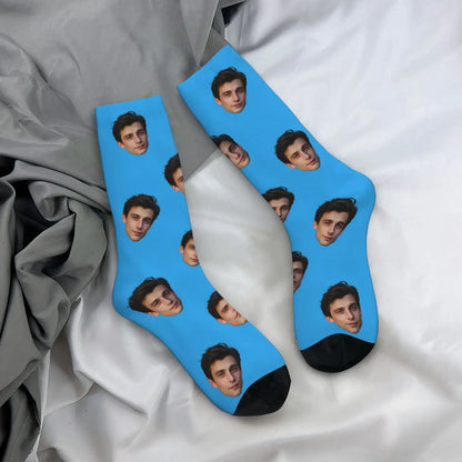 Customized face-shaped socks  Unisex customized socks  Personalized picture socks  Photo socks  Customized socks as gifts