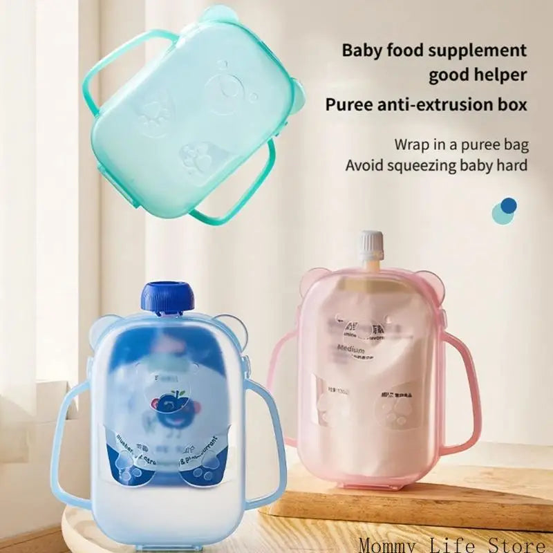 Convenient And Easy To Clean Infant Fruit Puree Dispenser Box With Spill Proof Feature For Stress Mealtime