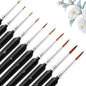 10/11pcs Miniature Paint Brushes, Detail Tip Paint Brushes Set With Ergonomic Handle - Suitable For Acrylic Painting, Oil, Wat