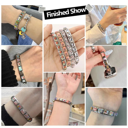 2025 New Women's Gift Cute Rabbit Cat Dogs Italian Charms Links Beads Fit 9mm Stainless Steel Modular Modular Bracelet Jewelry