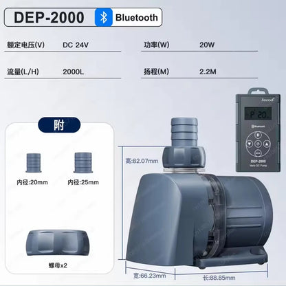 Jebao New Ultra Quiet Water Pump Bluetooth APP Control DEP Series for Fish Tank Aquarium Diving Water Circulation Filter Pumps