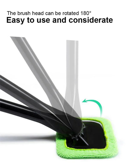 New Car Window Cleaner Brush Kit Windshield Cleaning Wash Tool Inside Interior Auto Glass Wiper With Long Handle Car Accessories