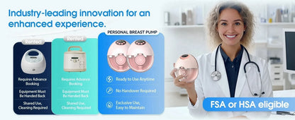 Hands-Free Wearable Breast Pump – Electric, BPA-Free, with Heating & UV Sterilizer | Wireless Upgrade Option