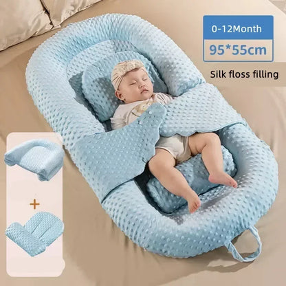 Baby Pillows 0-12 Month Newborn Baby Crib Portable Slope Pads Sleeping Pillow for Baby Infant Anti Spitting Milk Feeding Bed