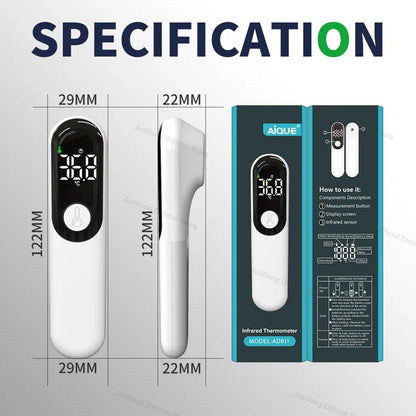 AiQUE Infrared Thermometer Forehead ℃/℉ Digital LCD Body Fa's't Measure Kids Adult Fever IR Children Non-Contact Termometro