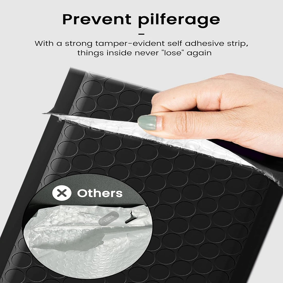 100Pcs Black Bubble Shipping Packaging Envelope Mailing Envelopes Mailer Envelope for Shipping Self Seal Bubble Mailer Packaging