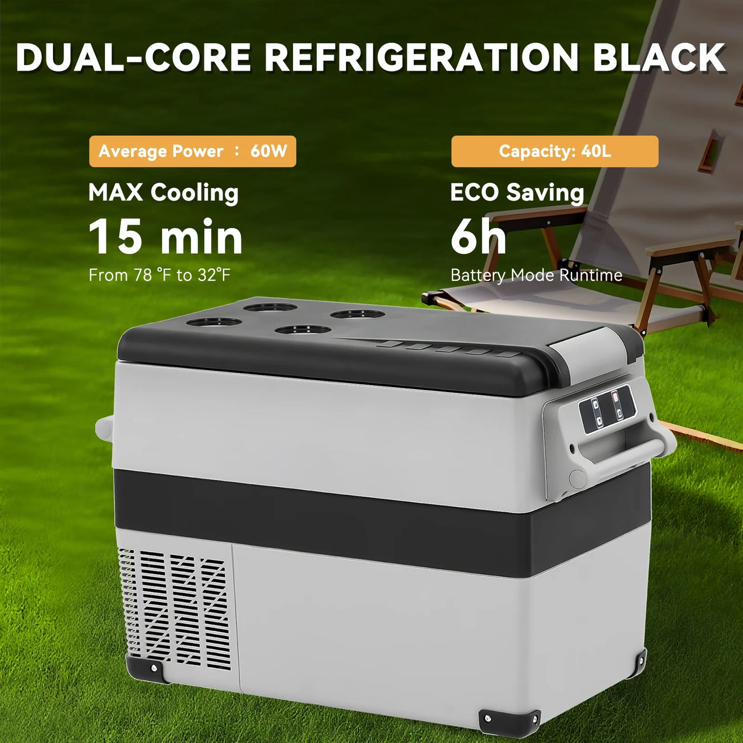 Podofo 35L 45L 55L Portable Car Compressor Refrigerator LED Display Low Noise 12V 24V DC Cooler For Outdoor Camping Travel