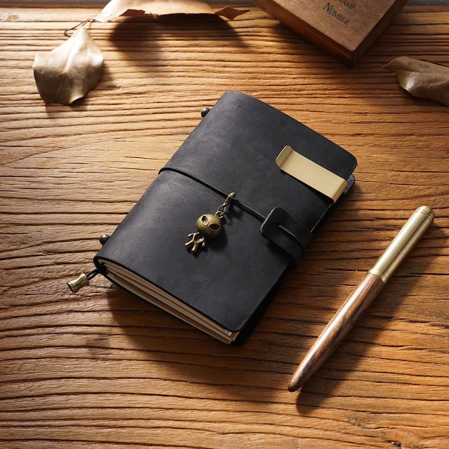 Fromthenon Leather TN Travel Notebook Handbook Diary First Layer Cowhide Diary Handbook Notes Handmade Loose-leaf Notebook