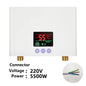 110V 220V Instant Water Heater Kitchen Bathroom Wall Mounted Electric Water Heater Hot Water Shower with LCD Temperature Display