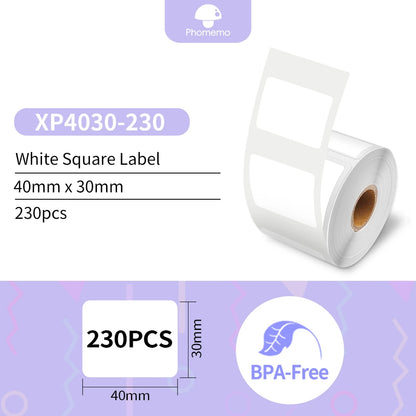 Phomemo Self-Adhesive Labels Paper for Phomemo M110/M200 Self-adhesive Label Printer Waterproof Tag Jewelry Tag Thermal Sticker