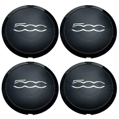 4Pcs 133mm For Fiat 500 New Hubcap Wheels Centre Hub Caps 68078419AC 68078421AC 51884863 Silver/Red Dust Cover