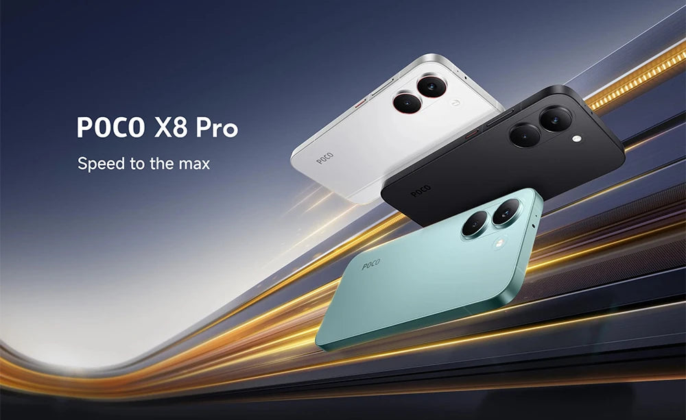Global Version POCO X8 Pro Smartphone 5G 6.59' 120Hz 100W HyperCharge 6500mAh 50MP Main Camera IP68 20MP Front Camera