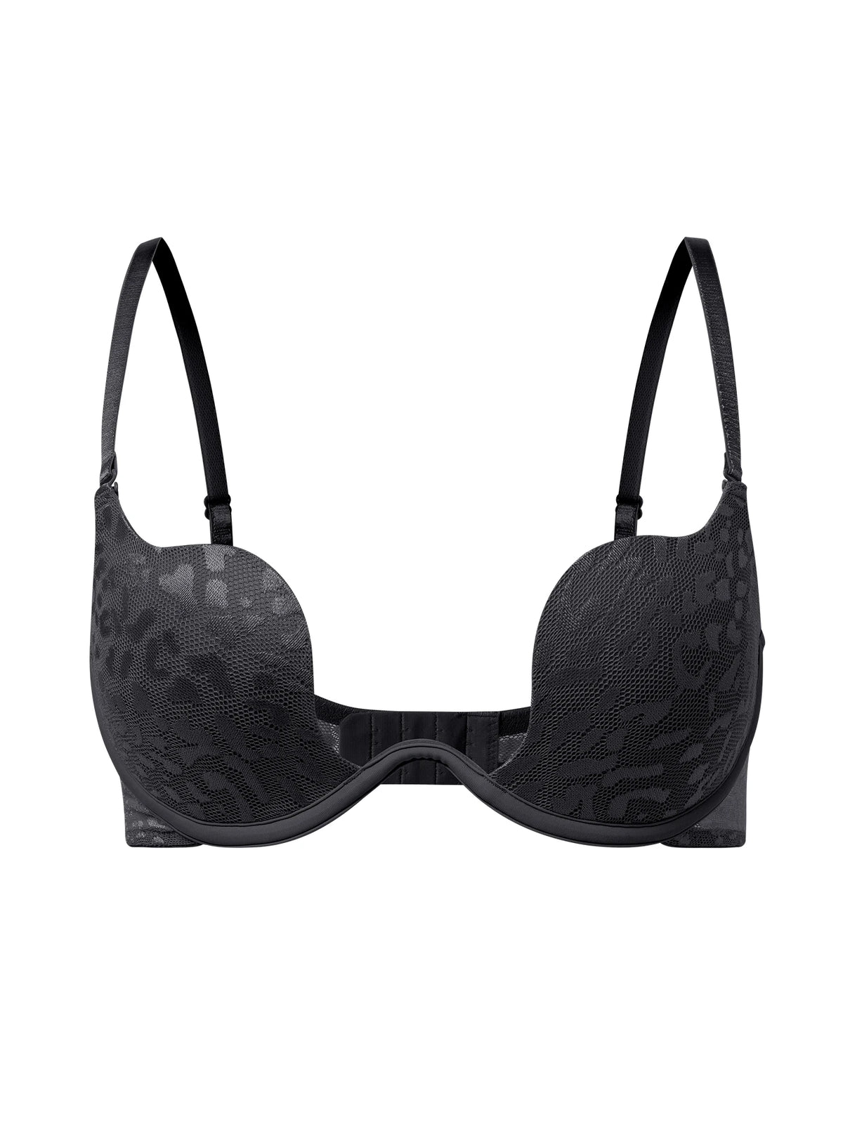 Solid Underwire Bra push up Lingerie comfort padded bra lift up thick cup lace bralette