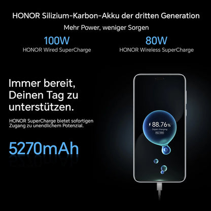 HONOR Magic7 Pro 5G, EU Version, 5G Smartphone,Snapdragon 8 Elite,12GB+512GB,100W SuperCharge,5270 mAh Battery,6.8 inches Screen