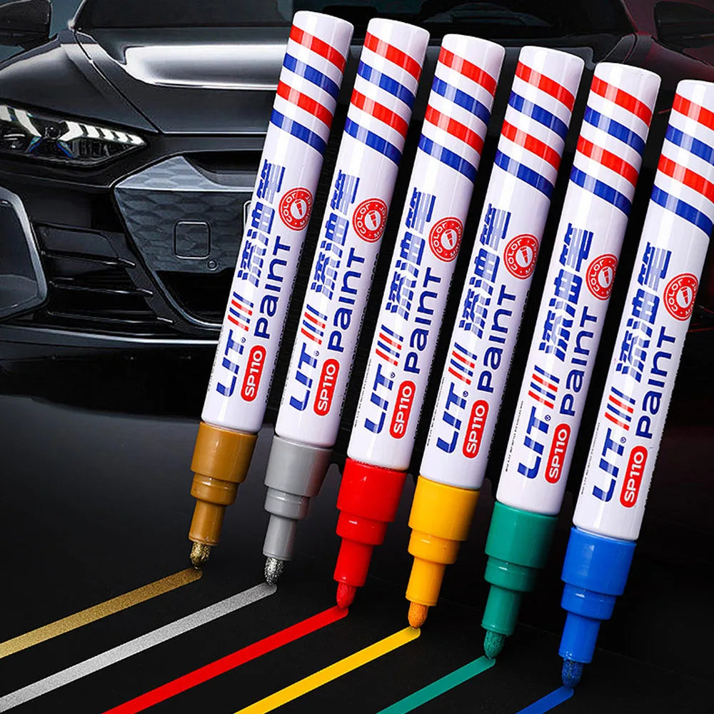 Waterproof Car Scratch Repair Pen Auto Wheel Tire Oily Painting Mark Pen Touch Up Paint Fill Remover Vehicle Tyre Paint Marker