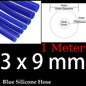 3x9mm Inner Diameter 3mm Thickness 3mm Blue Red Black Car Vacuum Silicone Hose Universal Racing Line Pipe Tube 1/2/3/5/10 meters