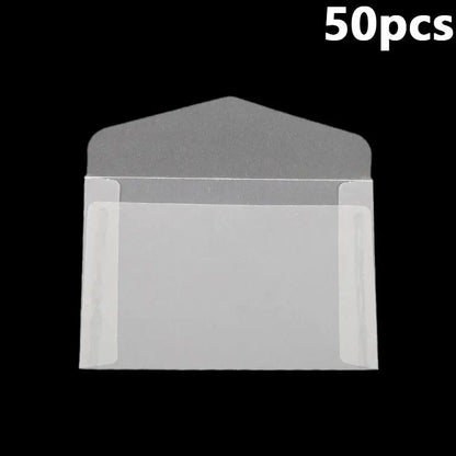 50Pcs/Pack Simple Semi-Transparent Vellum Paper Envelopes Matte Frosted for Postcards Greeting Cards Wedding Invitations