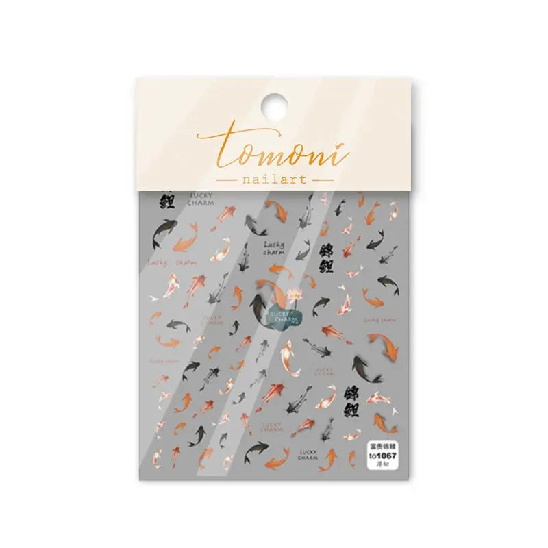Thin Tough Stickers Cute 5D Koi Fish Self Adhesive Nail Art 3D Decorations Stickers DIY Luxury Fish Manicure Design Nails Decals