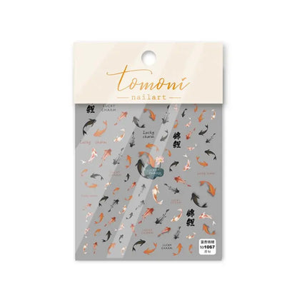 Thin Tough Stickers Cute 5D Koi Fish Self Adhesive Nail Art 3D Decorations Stickers DIY Luxury Fish Manicure Design Nails Decals