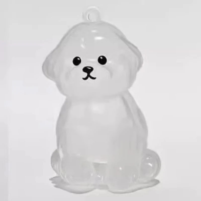 New Clear Puppy Hair Memorial Keepsake Capsule Pet's Dog Fur Container DIY Pendant Keychain Decor Pet Lovers Home Display Gifts
